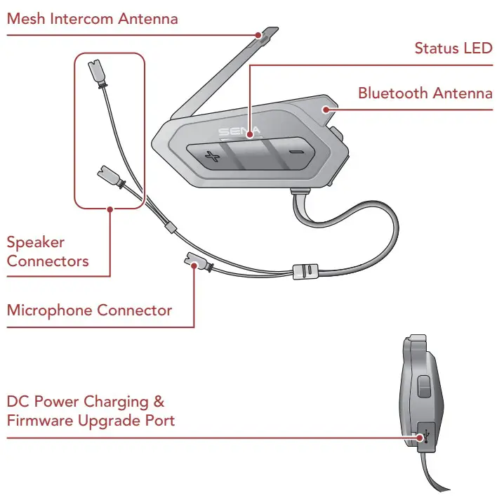 SENA 50R Mesh Intercom Headset - Product Details
