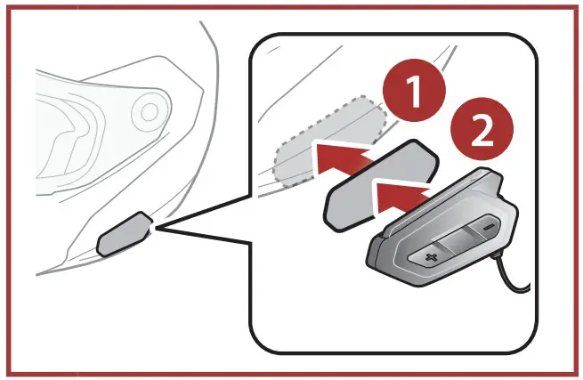 SENA 50R Mesh Intercom Headset - Using the Hook