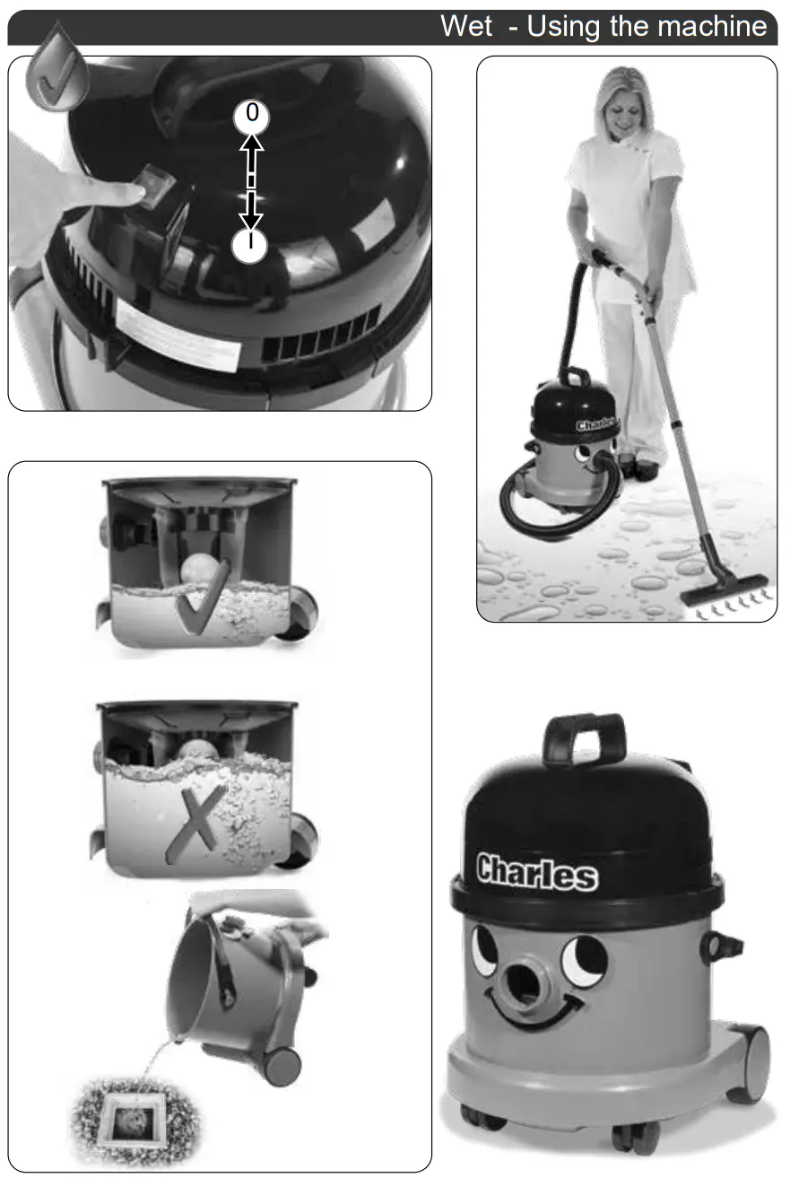 Numatic WV 470 Wet or Dry Vacuum Cleaner - machine