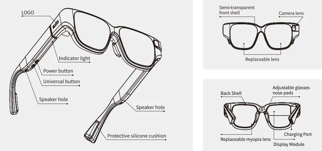 INMO IMA01 AR Glasses - parts
