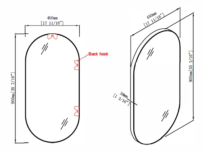 BTCSTAR-BTCYFM7844MB-Bathroom-Vanity-Mirror-FIG-3