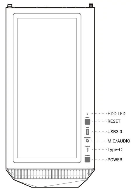 DEEPCOOL Cyclops Tempered Glass Side Panel Mid-Tower ATX Case - Connection 1