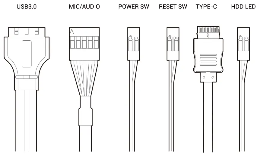 DEEPCOOL Cyclops Tempered Glass Side Panel Mid-Tower ATX Case - Connection