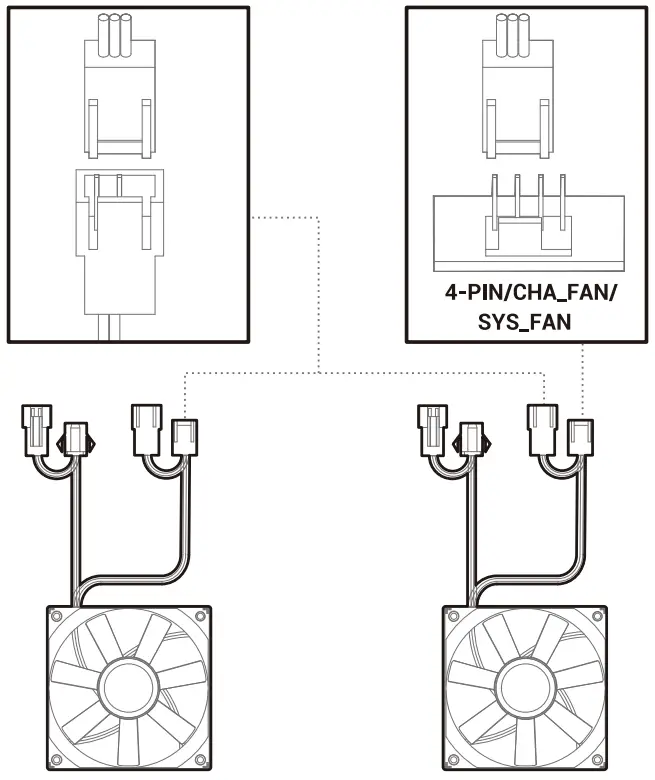 DEEPCOOL Cyclops Tempered Glass Side Panel Mid-Tower ATX Case - Fan Wiring