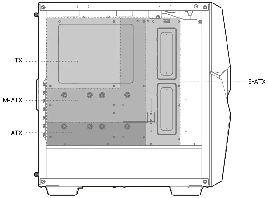 DEEPCOOL Cyclops Tempered Glass Side Panel Mid-Tower ATX Case - Installing The Motherboard
