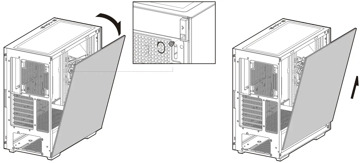 DEEPCOOL Cyclops Tempered Glass Side Panel Mid-Tower ATX Case - Side Panel