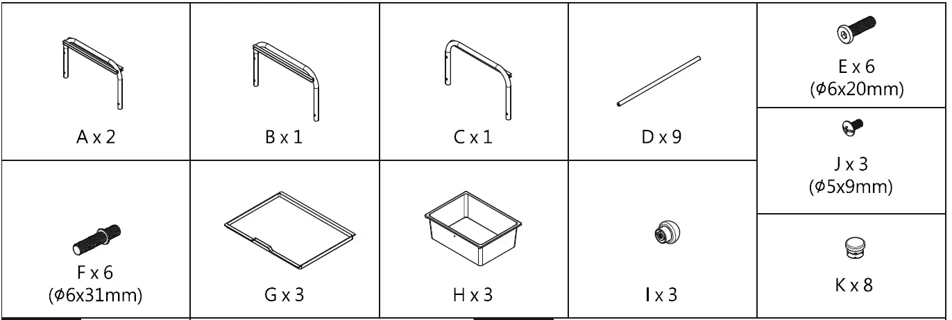 THE HOME DEPOT 9500103 3-Tier Metal Cart with Wheels-FIG-1