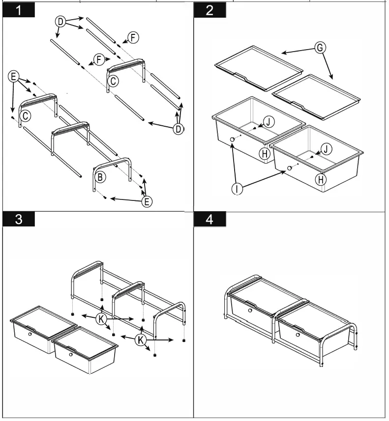 THE HOME DEPOT 9500103 3-Tier Metal Cart with Wheels-FIG-2