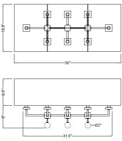 CRYSTORAMA-8109-AG-Paxton-Eight-Light-Chandelier-FIG-1