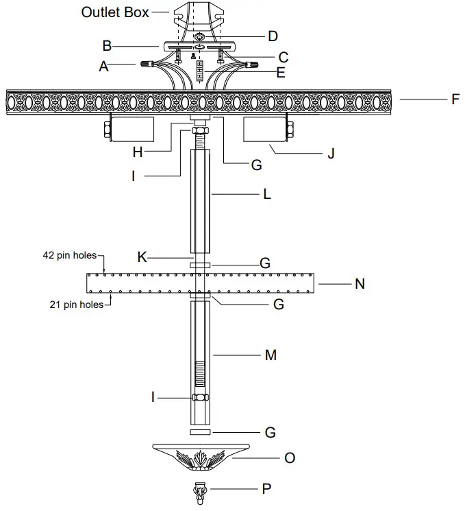 CRYSTORAMA 724-EB-CL-SAQ Four Light Ceiling Mount - Wire Connector