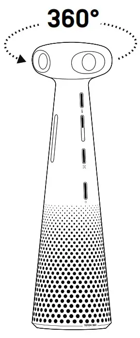IPEVO TOTEM 360 Immersive Conference Camera with Speakerphone - Audio