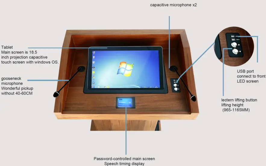 Soundking PT08 Intelligent Lifting Lectern-FIG3