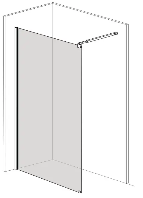 SANOTECHNIK BP100 Shower Screen Sanoflex Freedom II Black