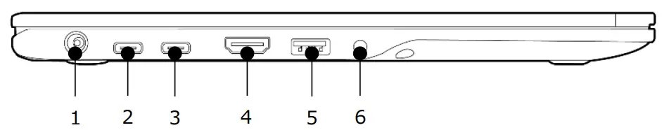 FUJITSU UH-X FHD IPS 400Nits Thin and Light Laptop - LEFT