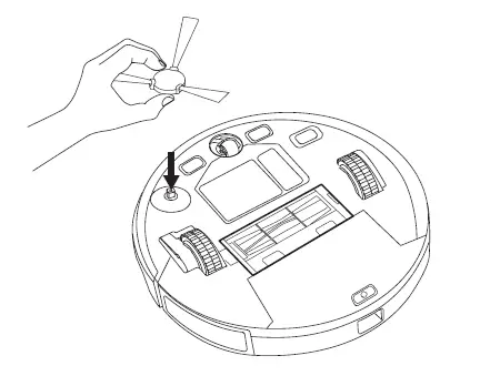 Install the side brush
