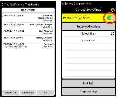 CATCHALIVE CAOne GoodNature Trap User Manual - Service traps