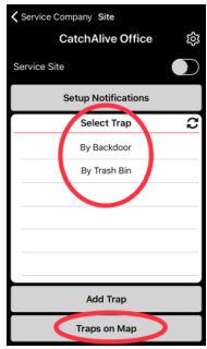 CATCHALIVE CAOne GoodNature Trap User Manual - Where can I view all traps on a site