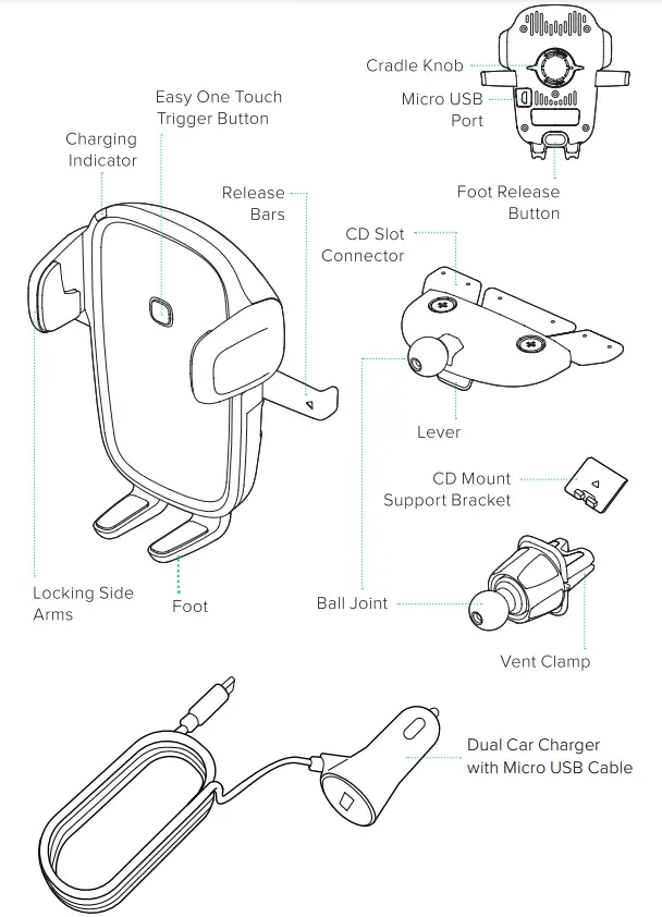 iOttie Easy One Touch Wireless 2 - Glance
