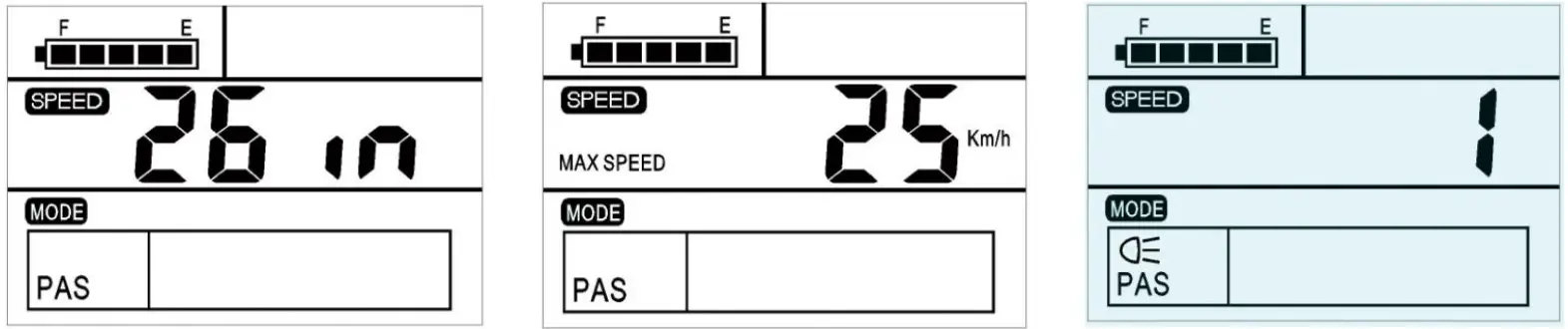 UNBRANDED Z 20211221S07B 26 in 500 Watt Electric Bike Fat Tire P7 - LCD display