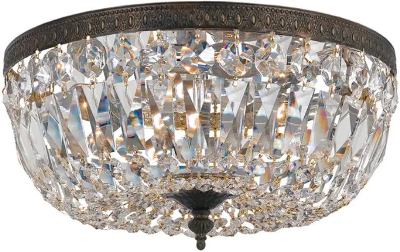 CRYSTORAMA 716-EB-CL-SAQ Three Light Ceiling Mount