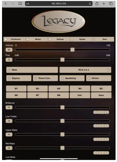 Wavelet App Controls