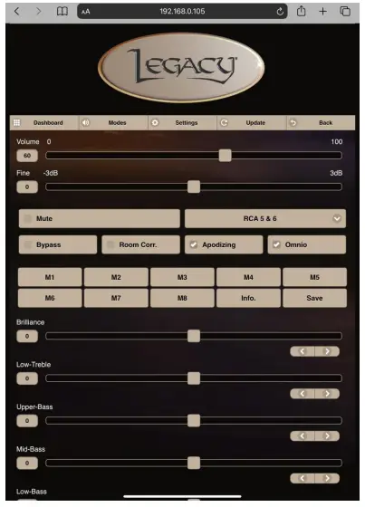 Wavelet App Controls