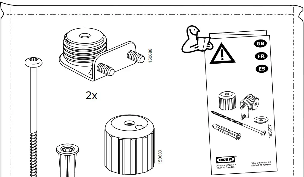 IKEA AA 2279317 2 Idanaes High Cabinet with Glass Doors and 1 Drawer - Product Overview 10