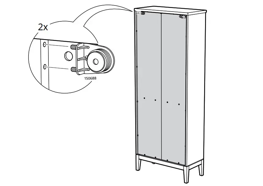 IKEA AA 2279317 2 Idanaes High Cabinet with Glass Doors and 1 Drawer - Product Overview 39
