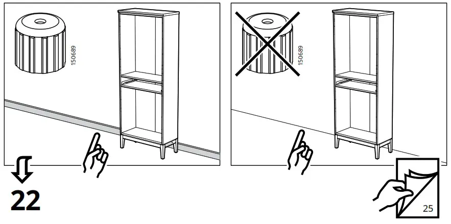 IKEA AA 2279317 2 Idanaes High Cabinet with Glass Doors and 1 Drawer - Product Overview 40