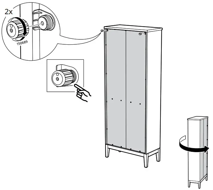 IKEA AA 2279317 2 Idanaes High Cabinet with Glass Doors and 1 Drawer - Product Overview 41
