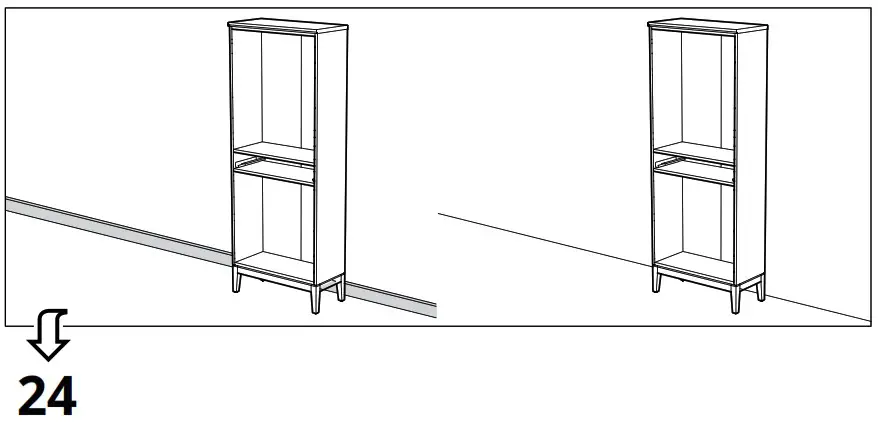 IKEA AA 2279317 2 Idanaes High Cabinet with Glass Doors and 1 Drawer - Product Overview 44