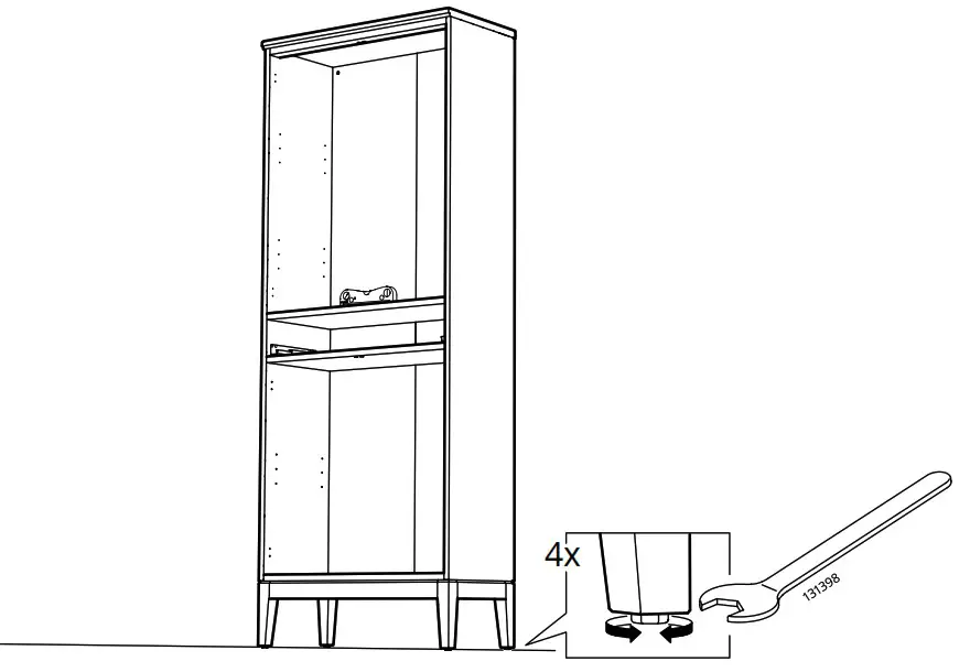 IKEA AA 2279317 2 Idanaes High Cabinet with Glass Doors and 1 Drawer - Product Overview 45