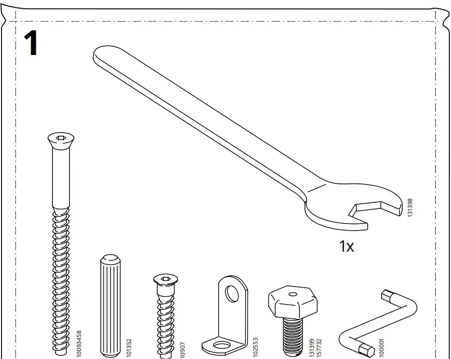 IKEA AA 2279317 2 Idanaes High Cabinet with Glass Doors and 1 Drawer - Product Overview 5