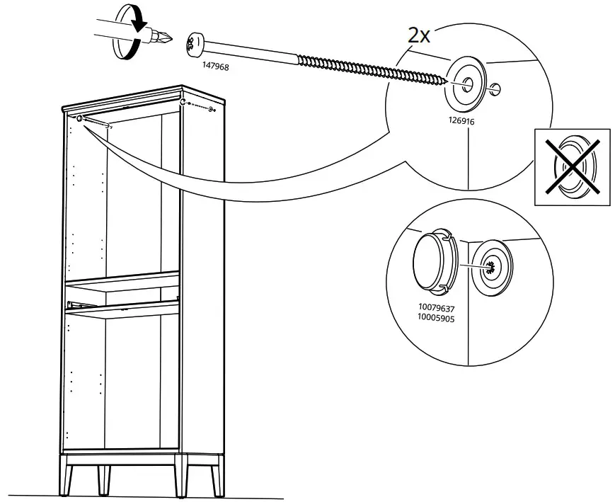 IKEA AA 2279317 2 Idanaes High Cabinet with Glass Doors and 1 Drawer - Product Overview 52