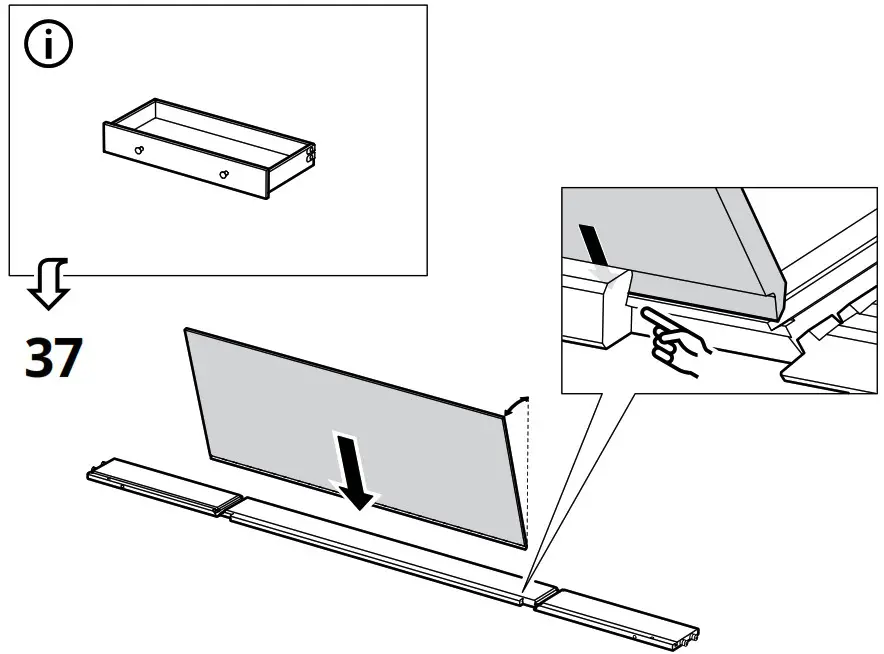 IKEA AA 2279317 2 Idanaes High Cabinet with Glass Doors and 1 Drawer - Product Overview 63