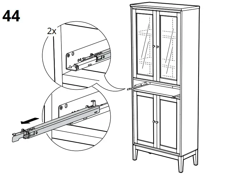 IKEA AA 2279317 2 Idanaes High Cabinet with Glass Doors and 1 Drawer - Product Overview 70