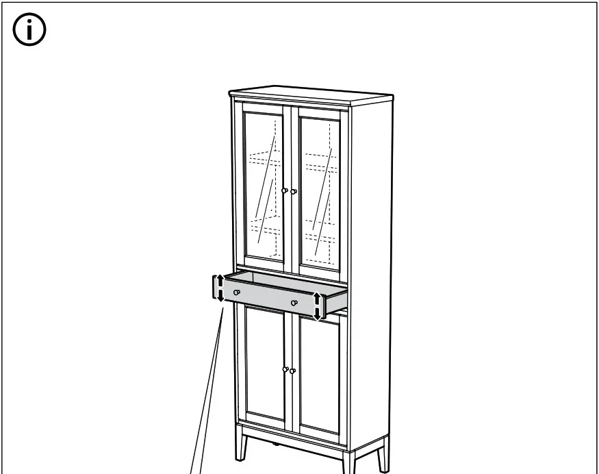IKEA AA 2279317 2 Idanaes High Cabinet with Glass Doors and 1 Drawer - Product Overview 72
