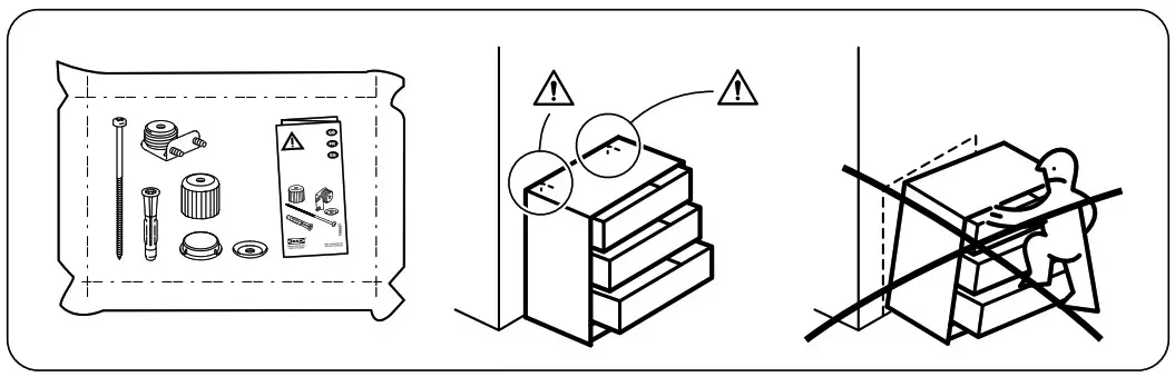 IKEA AA 2279317 2 Idanaes High Cabinet with Glass Doors and 1 Drawer - Product Overview 9