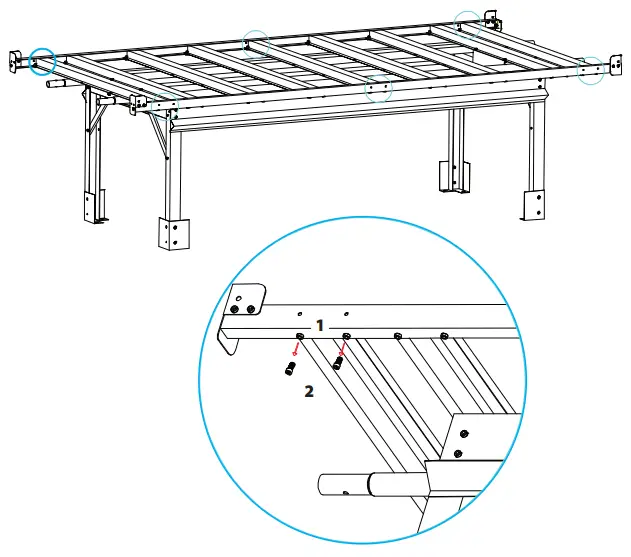 HYDROFARM-Active-Aqua-Rolling-Bench-Trellis-Support-Kit-fig 3.
