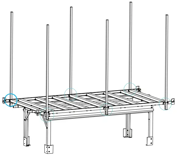 HYDROFARM-Active-Aqua-Rolling-Bench-Trellis-Support-Kit-fig 5