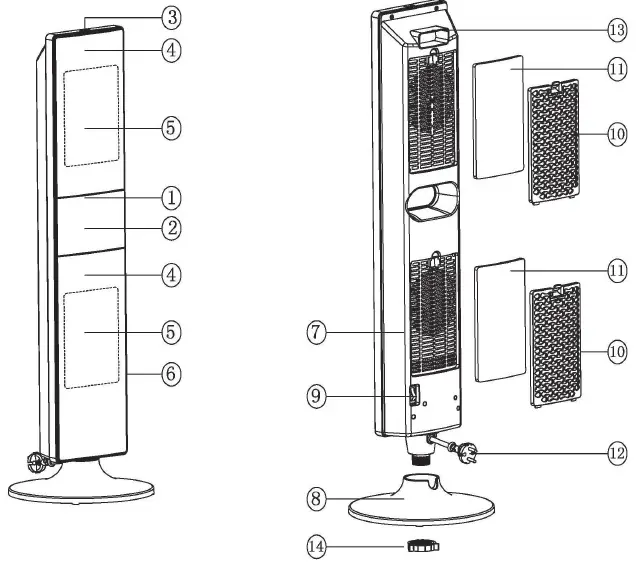 Ozeri-OZH1-Dual-Zone-Ceramic-Heater-and-Fan-fig- (1)