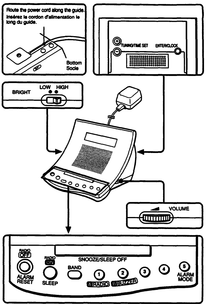 SONY ICF C703 FM PLL Synthesized Clock Radio