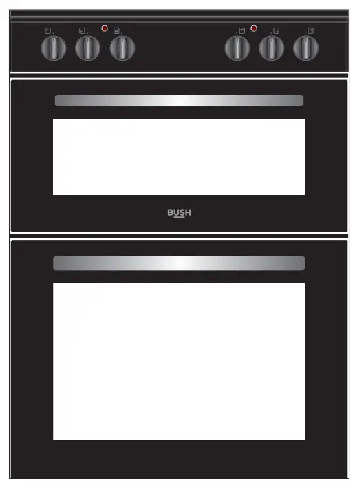 BUSH CTFS60DFCB Double Oven Dual Fuel Cooker -