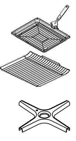 BUSH CTFS60DFCB Double Oven Dual Fuel Cooker - Accessorries