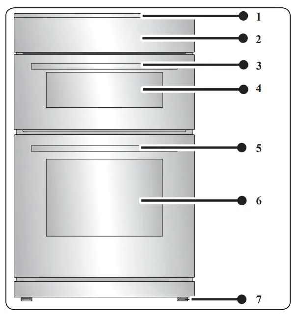 BUSH CTFS60DFCB Double Oven Dual Fuel Cooker - Components