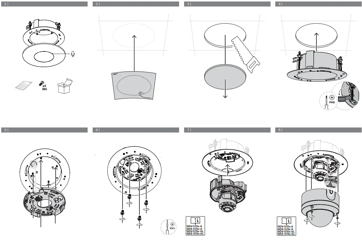 BOSCH NDV-570x-A Flexidome Indoor Ceamra - parts