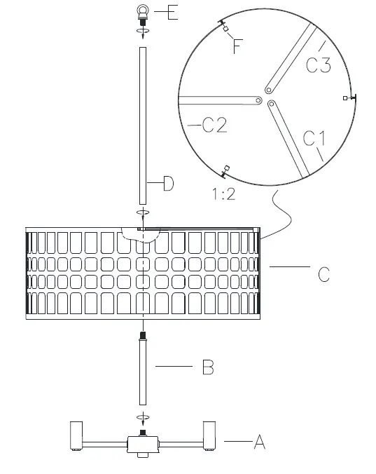 THE HOME DEPOT 3 Light White and Gold Metal Matte Painting Cage Decorative Chandelier -FIG-1