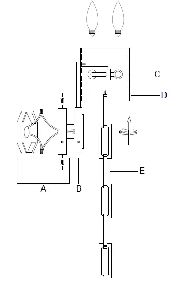 CRYSTORAMA 8682-MT-GA Two Light Wall Mount FIG-2