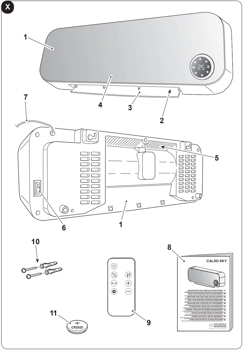 OLIMPIA SPLENDID 99264 Fan Heater - Figure 2