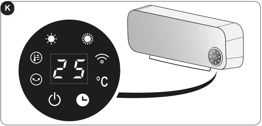 OLIMPIA SPLENDID 99264 Fan Heater - appliance status